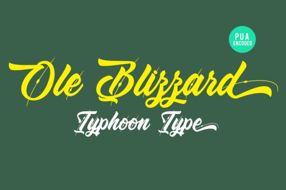 Ole Blizzard Font: A Bold Handwritten Typeface for Brands